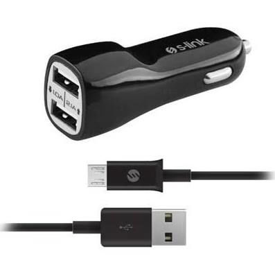 S-link SMG-144 2.1aİki Usb Araç Şarj Cihazı 1.3a Micro Usb Data Ve Şarj Kablosu