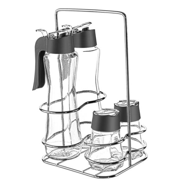 Sarina Cam Yağlık Baharatlık Seti