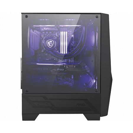 Msi Mag Forge 100M Temperli Cam RGB ATX Gaming Bilgisayar Kasası PSU Yok