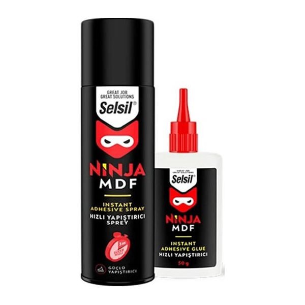 Selsil 200+50 ml Ninja Mdf Kit Hızlı Yapıştırıcı Sprey