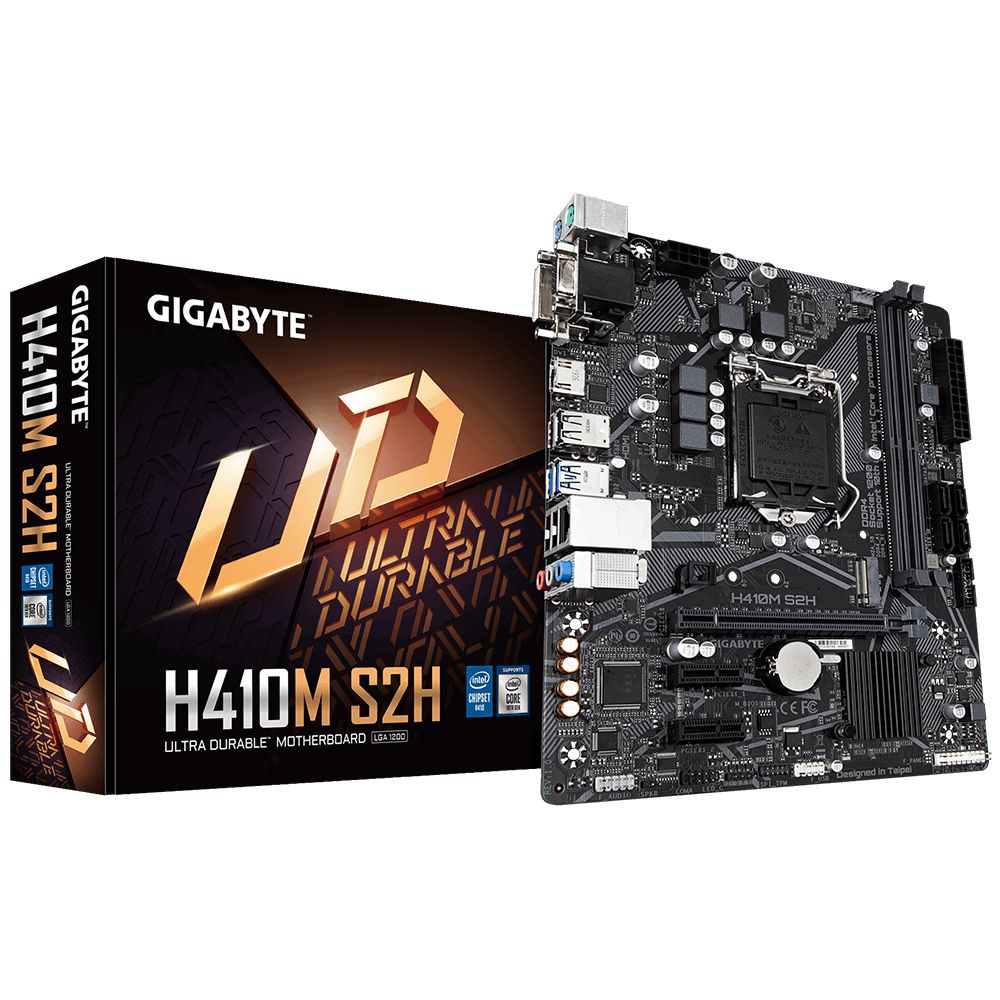 Gigabyte H410M S2H Intel 10.Nesil DDR4 Dvi-Vga-Hdmi M2 mATX Anakart