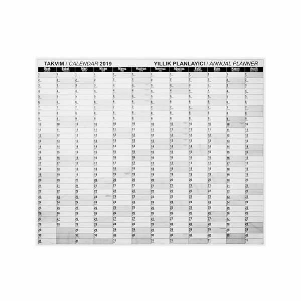 Panda PAN-758 120x100 cm Takvim Planlayıcı