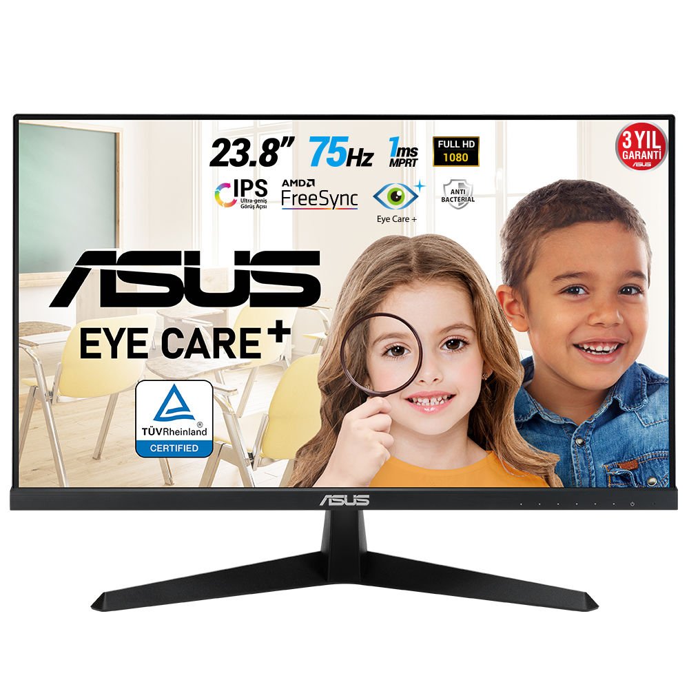Asus 23.8'' VY249HE 1920X1080 1Ms 75Hz Vga Hdmi Ips Monitör