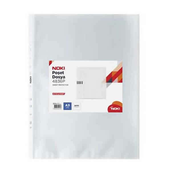 Noki 4836-P A3 Dikey 25 li Poşet Dosya