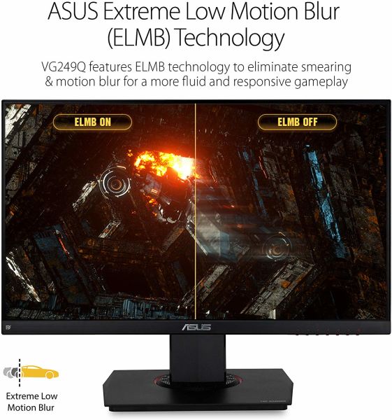 Asus 23.8” VG249Q TUF Gaming Monitor 144Hz Full HD (1920 X 1080) 1ms IPS ElmbDisplayPort HDMI D-Sub