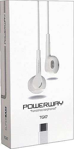 Powerway TGX7 Type-C Mobil Telefon Uyumlu Kulak İçi Mikrofonlu Kablolu Kulaklık