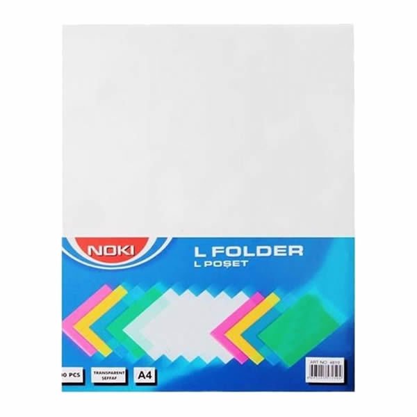 Noki 4810-110 L A4 100 lü Şeffaf Poşet Dosya