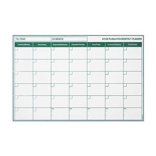 Panda 85x56 Aylık Plan Mini Pratik Tahta