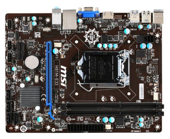 Msı H81M-E33 Sc1150Pın Vga+Hdmi Ddr3 Anakart Anakart