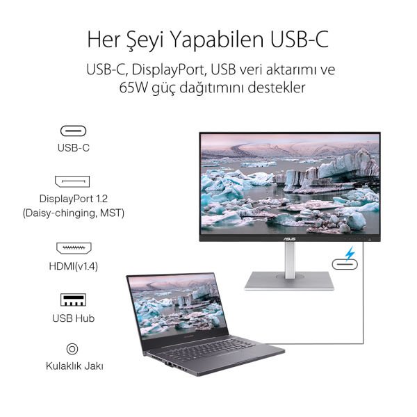 Asus 27'' PA278CV 2560X1440 5Ms 75Hz Dp Hdmi Ips Full Hd Monitör