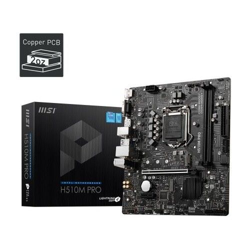 Msi H510M Pro Soket 1200 Ddr4 3200 Pcı-E Gen 4 ,m.2 Usb3.2 1x 1g Lan Matx Anakart