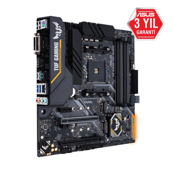 Asus Tuf B450M-Pro Gaming Amd B450 Am4 Ddr4 4400 Hdmi Dvi Çift M2 Usb3.1 Aura Rgb Matx Anakart