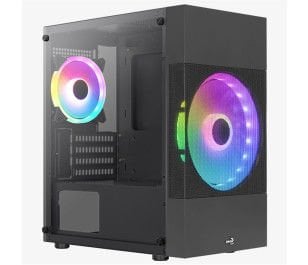 Aerocool-AE ATMC LT 500 Atomic Lite 500W 1x18cm FRGB ve 1 x 12cm FRGB Fanlı Mini Tower Kas
