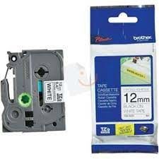Brother Tze-S231 12 mm Beyaz Üzeri Siyah Güçlü Yapışkanlı Laminasyonlu Etiket