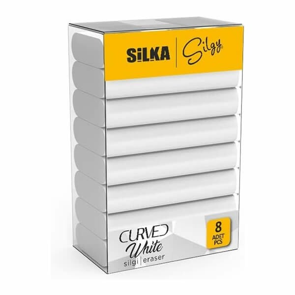 Silka Curved Beyaz Silgi