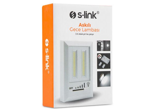 S-link SL-8700 Kademe Ayarlı Led 3-AAA Pilli Gece Lambası