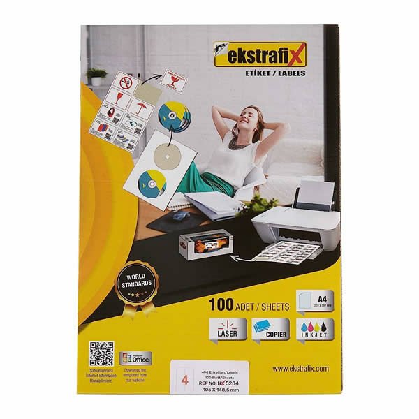 Ekstrafix 15x50 mm pp Metalize 1000 li Etiket