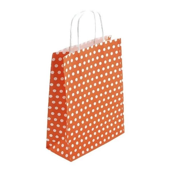 Umur 12x25x40 25 li 90 gr Turuncu Puantiyeli Karton Poşet