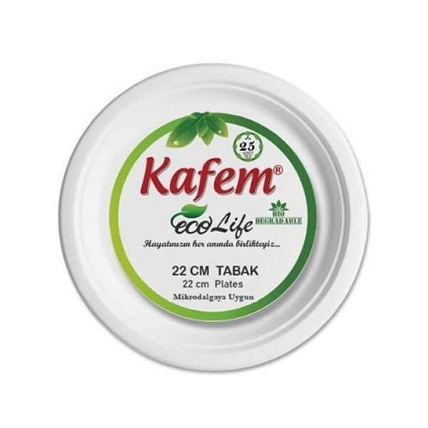 Kafem 25 li 22 cm Mikrodalgaya Uygun Karton Tabak