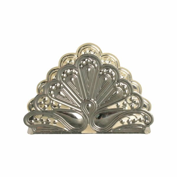 Leila Üçgen Metal Gümüş Peçetelik