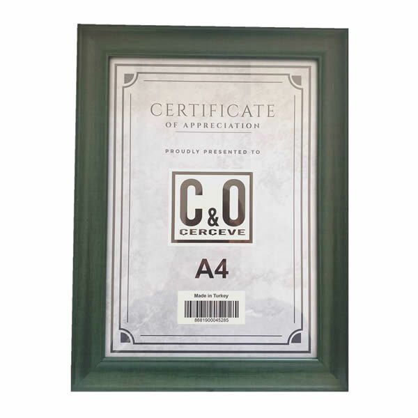 Truva TRV155Y 21x29,7 3 cm A4 Koyu Yeşil Çerçeve