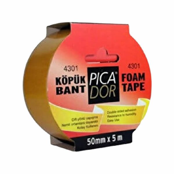 Picador 4301 5mtX50mm Çift Taraflı Köpük Bant