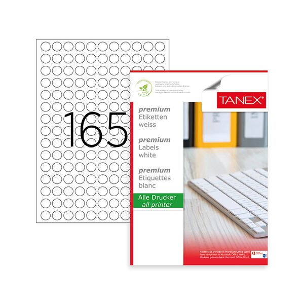 Tanex Tw-2215 15 mm 100 lü Kırmızı Laser Etiket