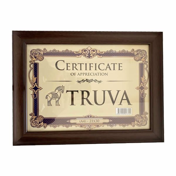 Truva TRV155K 21x29,7 3 cm A4 Kahve Çerçeve