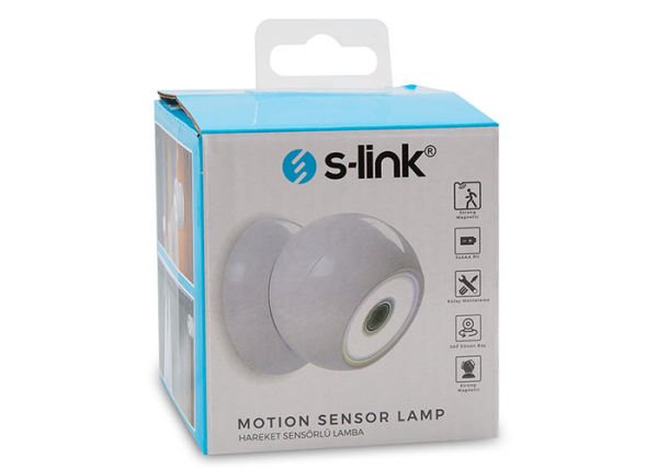 S-link SL-8705 Hareket Sensörlü Acil Durum Lambası 1.5 AAA Pilli