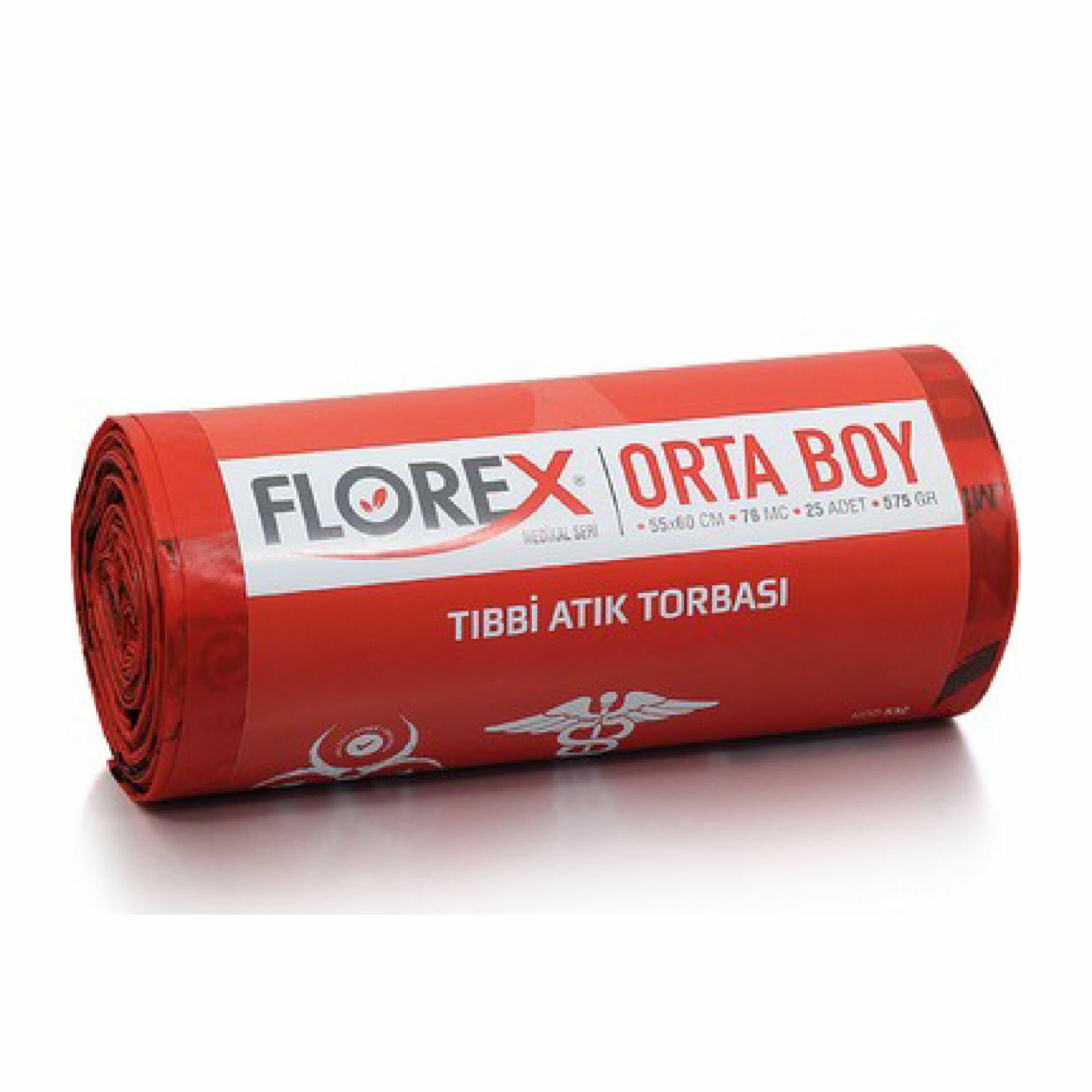 Tıbbi Atık Kırmızı Çöp Poşeti 400gr 55X60cm