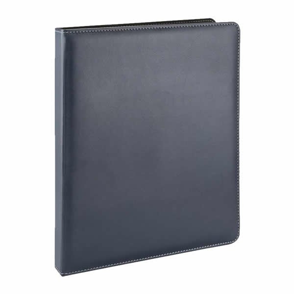 2K 503-L 4 Halkalı Mekanizmalı Lacivert Suni Deri Klasör