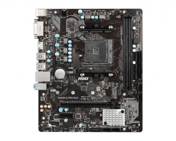 Msi A320M-A Pro Max Am4 Ddr4 3200(Oc) Dvı Hdmı M.2 Usb3.2 Matx Anakart