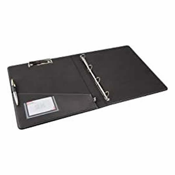 2K 509S Siyah Suni Deri 4 Halkalı Sekreterlik