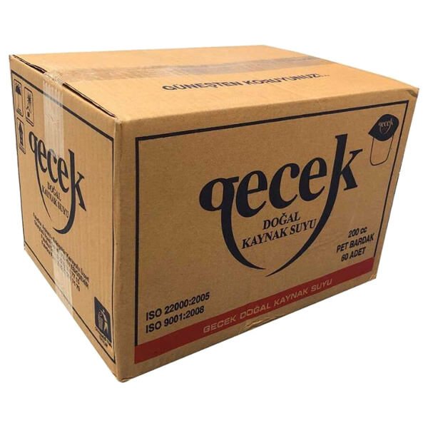 Gecek 60 lı 200 cc Plastik Bardak Su