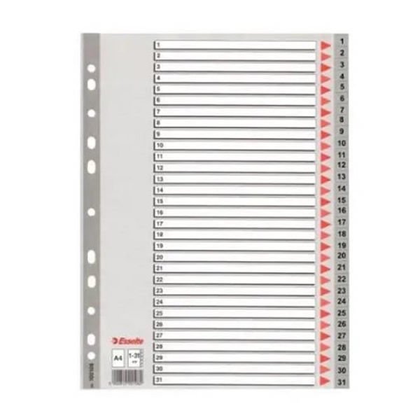 Bafix 1-31 Rakamlı A4 Plastik Seperatör