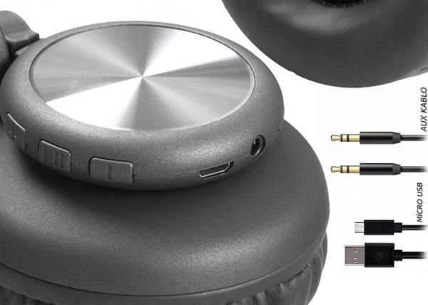 Snopy SN-BT40 RITM TF Kart Özellikli Siyah Bluetooth Kulaklık