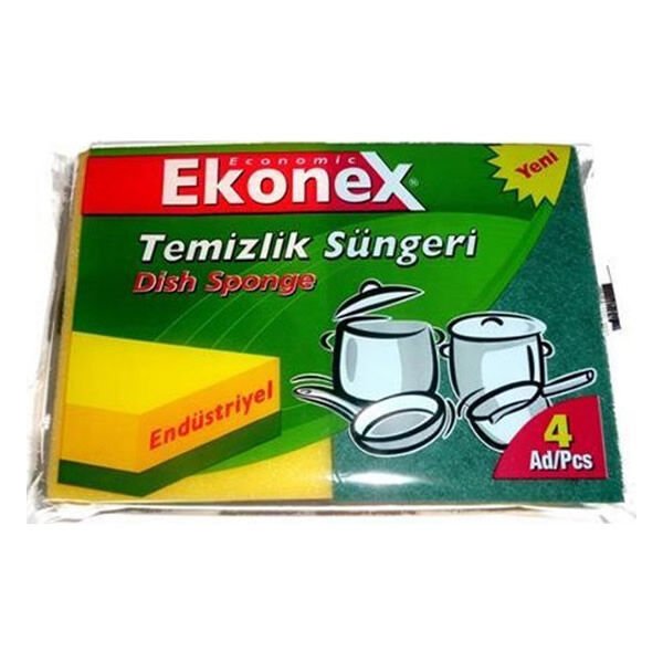 Ekonex 4 lü Endüstriyel Temizlik Süngeri