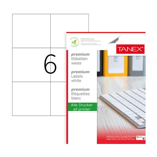 Tanex TW-2303 105x99mm 100 lü Lazer Etiketi