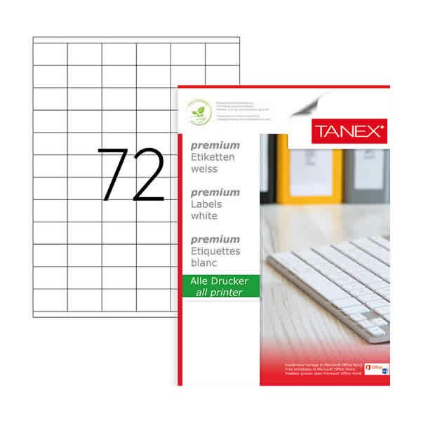 Tanex TW-2272 35x23,3mm 100 lü Lazer Etiketi