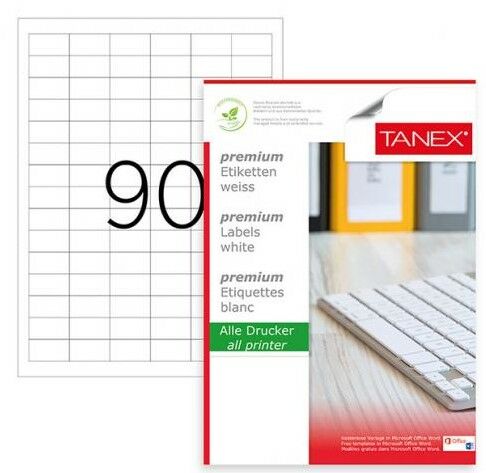 Tanex Tw-2319  33X19 Mm Laser Etiket 100 Ad.