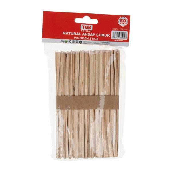 TBG 50 li Naturel Ahşap Dil Çubuğu