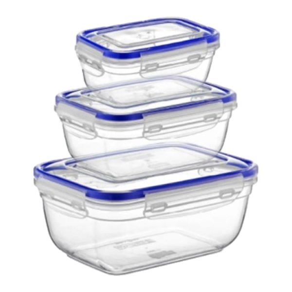 Dünya 30012 1400ml-2300ml-4000 ml Silikon Contalı Saklama Kabı Seti