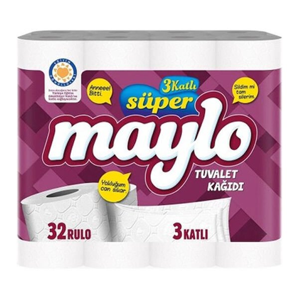 Maylo 32 li 3 Katlı Süper Tuvalet Kağıdı