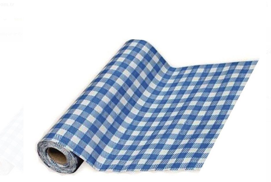 Goldpack 100x120 Kağıt Masa Örtüsü Mavi Desenli