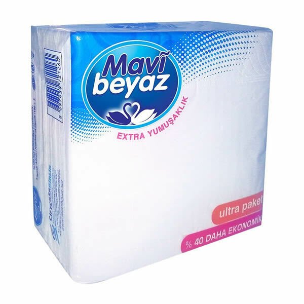 Ofis 100 lü 30x30 cm Mavi Beyaz Peçete