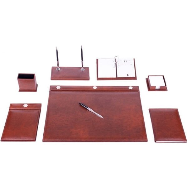 Gülpaş 259 9 Parça Düğmeli Kahve Sümen Takımı