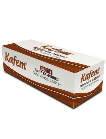 Kafem Kağıtlı Tahta Karıştırıcı 100lü