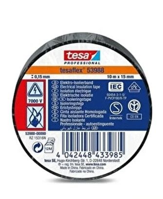 Tesa SPVC Elektrik bandı gri 10mx15mm