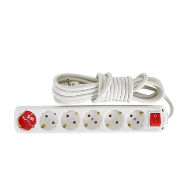 Almera 6 lı 5 mt Anahtarlı Topraklı Priz