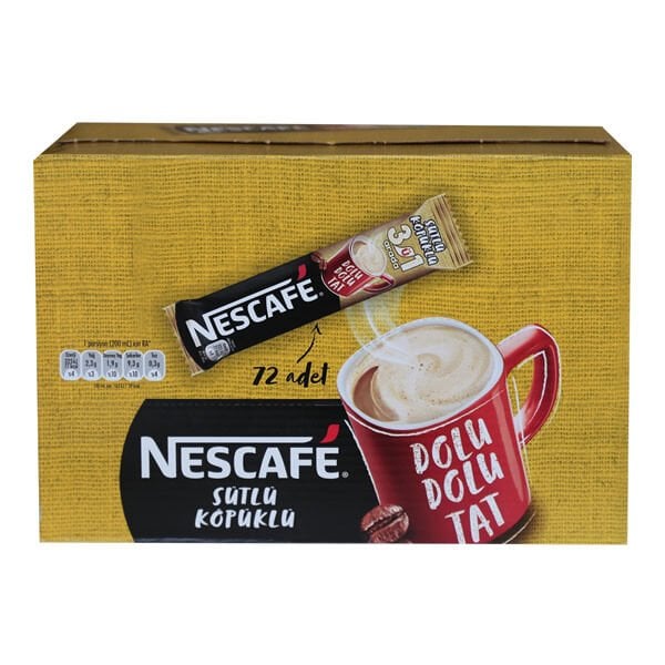 Nestle Nescafe 72 li 17,4 gr 3ü1 Arada Sütlü Köpüklü Hazır Kahve